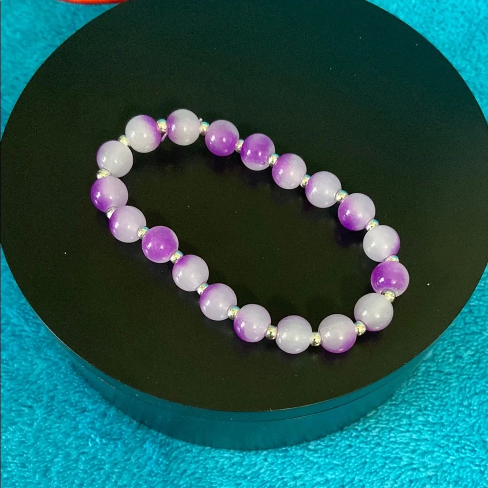Elegant Purple Beaded Bracelet